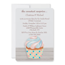 Mystery Cupcake Genre Révéler Invitation