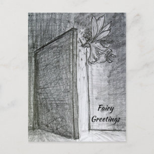 Mystery Fairy Greeting Customized Art Postcards