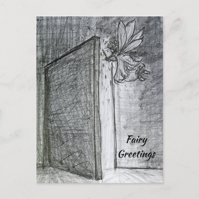 Mystery Fairy Salutation Customisée Art Cartes pos (Devant)