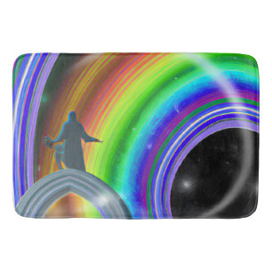 Mystery Figure at the Inter-Dimensional Stargate Bath Mat