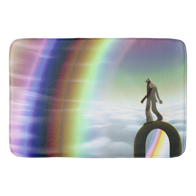 Mystery Figure at the Inter-Dimensional Stargate Bath Mat (Front)