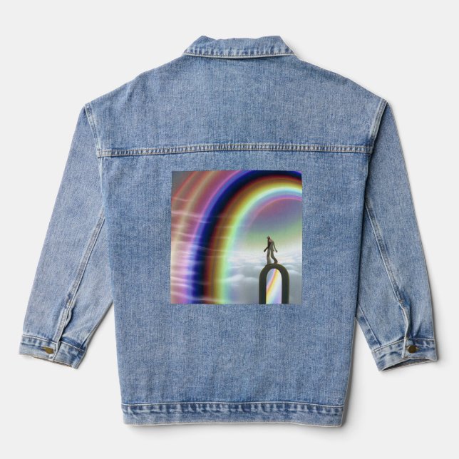 Mystery Figure at the Inter-Dimensional Stargate Denim Jacket (Back)