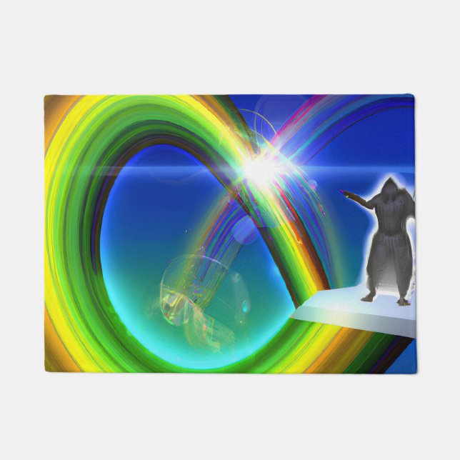 Mystery Figure at the Inter-Dimensional Stargate Doormat (Front)