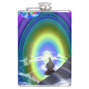 Mystery Figure at the Inter-Dimensional Stargate Hip Flask