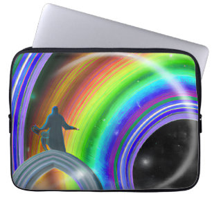 Mystery Figure at the Inter-Dimensional Stargate Laptop Sleeve
