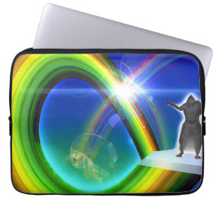 Mystery Figure at the Inter-Dimensional Stargate Laptop Sleeve
