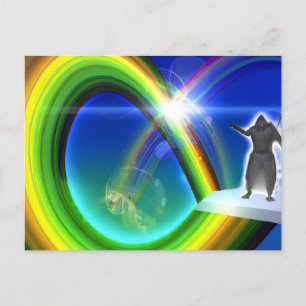 Mystery Figure at the Inter-Dimensional Stargate Postcard