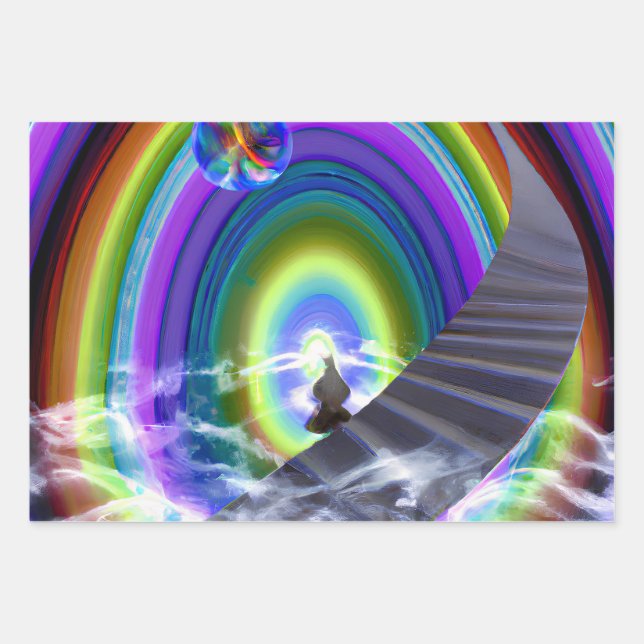 Mystery Figure at the Inter-Dimensional Stargate Wrapping Paper Sheet (Front)