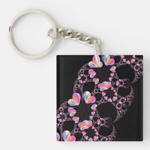 Mystery Heart Fractal Keychain