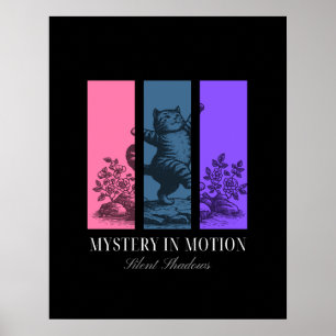 "Mystery in Motion" Aesthetic Cat Poster