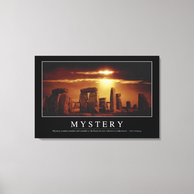 Mystery: Inspirational Quote Canvas Print (Front)