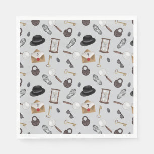 Mystery Kids Secret Agent Spy Detective Theme Napkin
