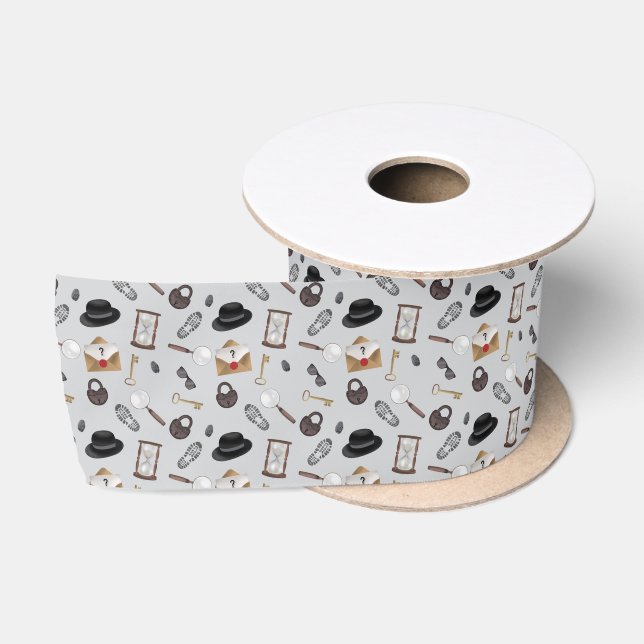 Mystery Kids Secret Agent Spy Detective Theme Satin Ribbon (Spool)
