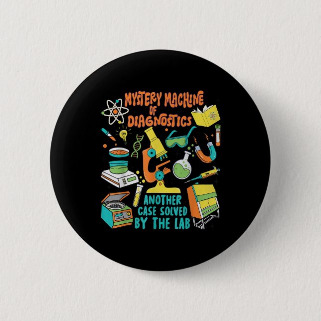 Mystery Machine Of Diagnostics Lab Week 2025 Lab S 2 Inch Round Button (Front)