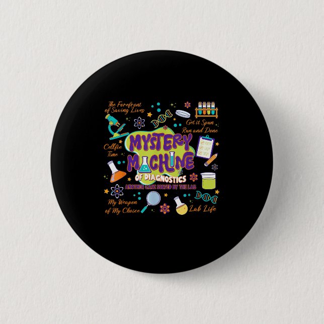 Mystery Machine Of Diagnostics Lab Week 2025 Med L 2 Inch Round Button (Front)