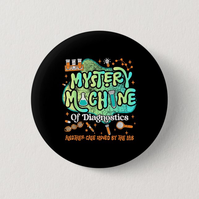 Mystery Machine Of Diagnostics Lab Week 2025 Med L 2 Inch Round Button (Front)