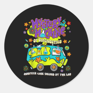 Mystery Machine Of Diagnostics Lab Week 2025 Med L Classic Round Sticker