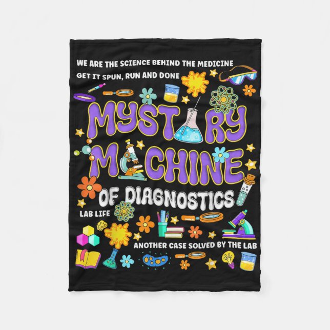 Mystery Machine Of Diagnostics Lab Week 2025 Med L Fleece Blanket (Front)