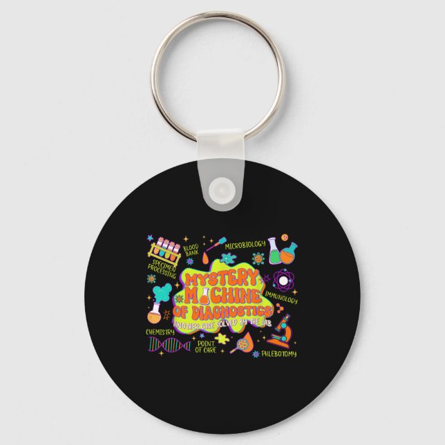 Mystery Machine Of Lab Week 2025 Diagnostics Med L Keychain (Front)