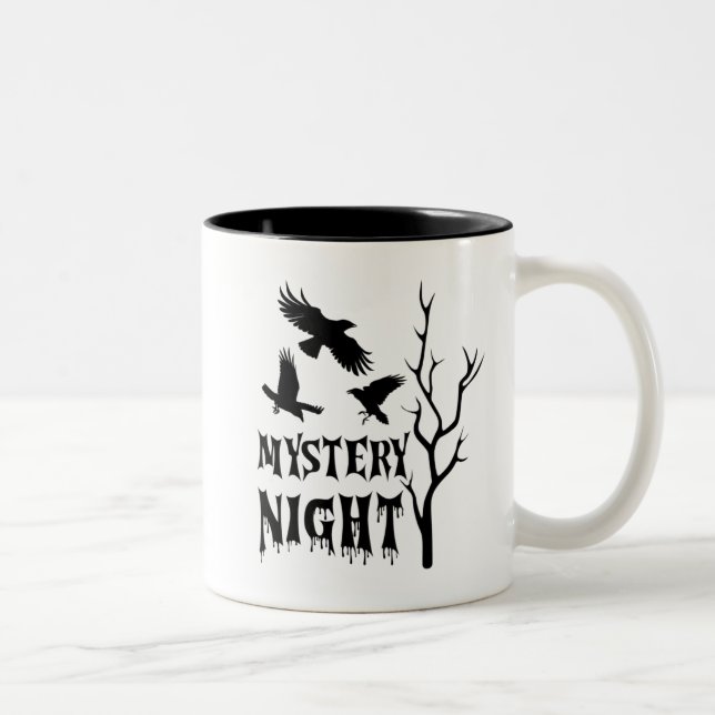 Mystery Night Gothic Crow Coffee Mug (Droit)