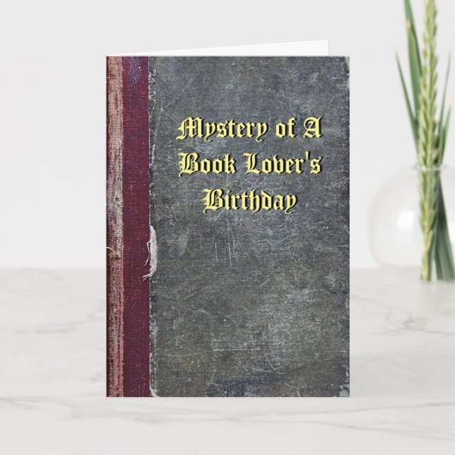 Mystery of a Book Lover's Birthday Card (Front)