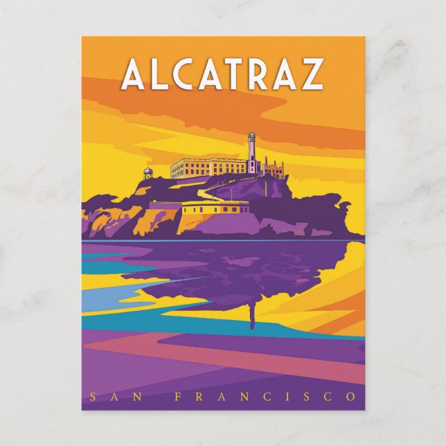 Mystery of Alcatraz with this Vintage Travel Postcard (Front)