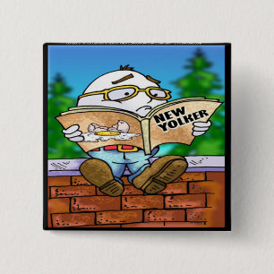 Mystery Of Humpty Dumpty Rick London Gifts 2 Inch Square Button