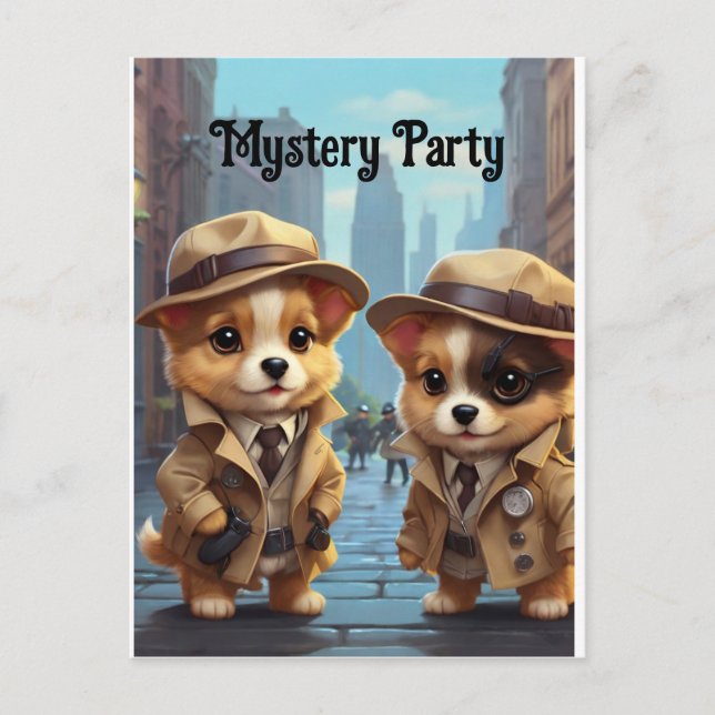 Mystery Party Pups Postcard (Front)