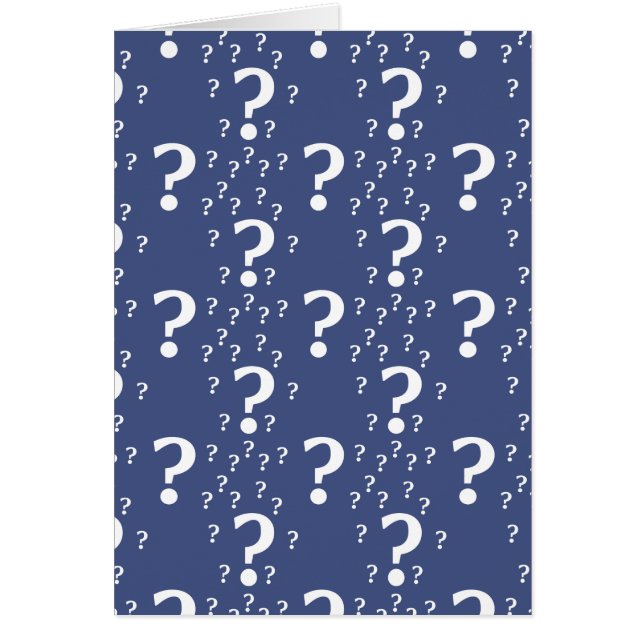 Mystery question mark riddle puzzle blue (Front)