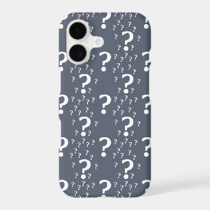 Mystery question mark riddle puzzle blue-grey