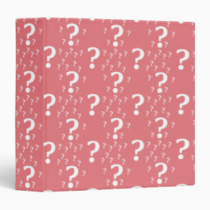 Mystery question mark riddle puzzle coral binder