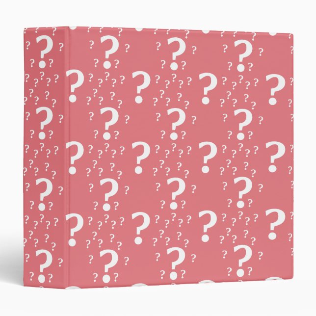 Mystery question mark riddle puzzle coral binder (Front/Spine)