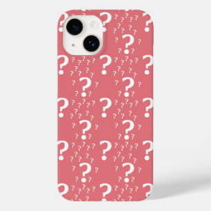 Mystery question mark riddle puzzle coral  Case-Mate iPhone 14 case