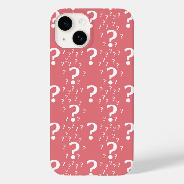 Mystery question mark riddle puzzle coral  Case-Mate iPhone case (Back)