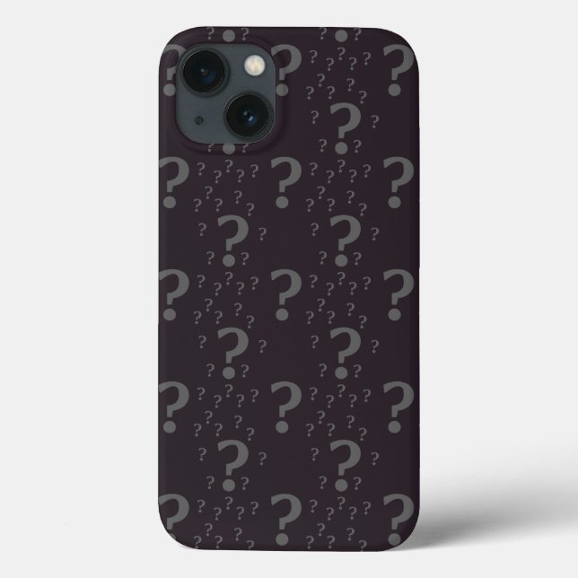 Mystery question mark riddle puzzle gray Case-Mate iPhone Case (Back)