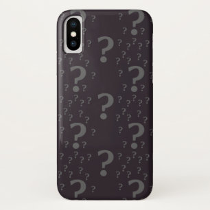Mystery question mark riddle puzzle gray Case-Mate iPhone case