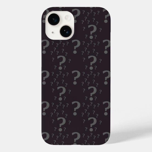 Mystery question mark riddle puzzle grey  Case-Mate iPhone case (Back)