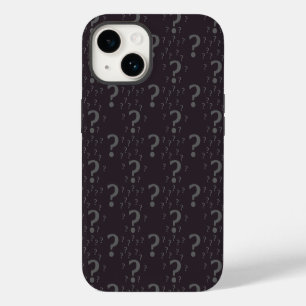 Mystery question mark riddle puzzle grey  iPhone 14 case