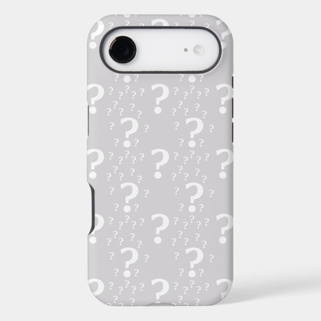 Mystery question mark riddle puzzle light gray (Back)