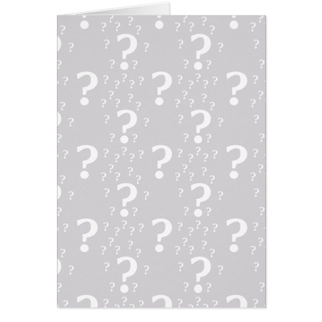Mystery question mark riddle puzzle light gray (Front)