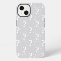 Mystery question mark riddle puzzle light gray Cas
