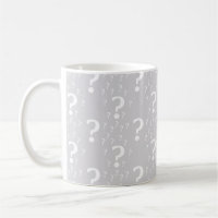 Mystery question mark riddle puzzle light gray