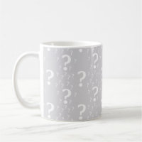 Mystery question mark riddle puzzle light gray
