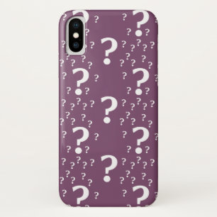 Mystery question mark riddle puzzle mauve Case-Mate iPhone case