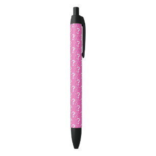 Mystery question mark riddle puzzle pink black ink pen