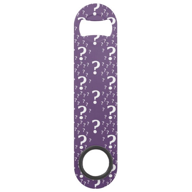 Mystery question mark riddle puzzle purple bar key (Front)