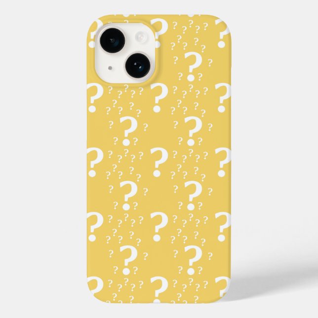 Mystery question mark riddle puzzle yellow Case-Mate iPhone case (Back)