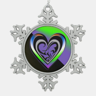 Mystery Snowflake Pewter Christmas Ornament