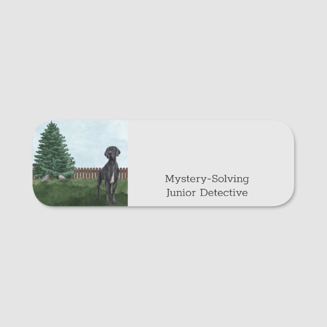 Mystery-Solving Junior Detective name badge (Front)