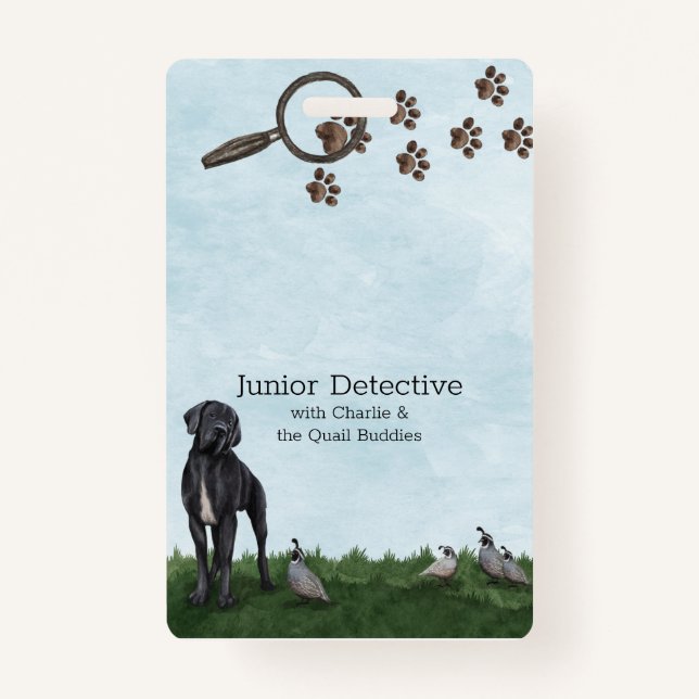 Mystery-Solving Junior Detective name badge (Front)